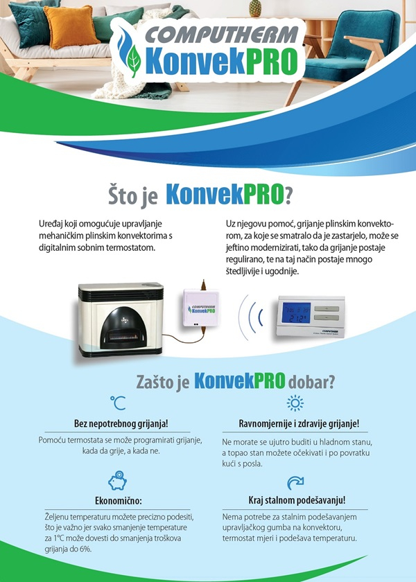 COMPUTHERM® KonvekPro regulator temperature plinskih peći - brošura